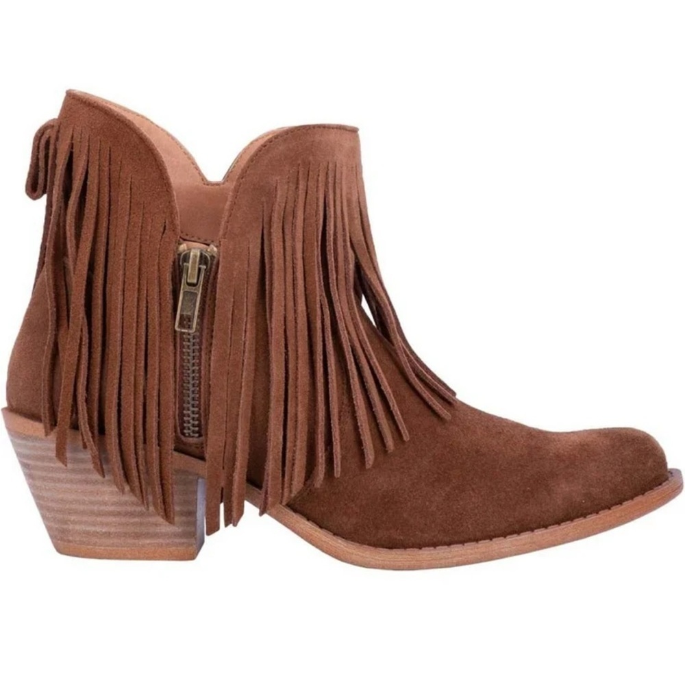 NWT Dingo Jerico Suede Western Fringe Boots